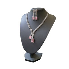 Pink Quartz Necklace Set