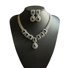 Blue Sapphires Necklace Set