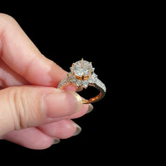 Cubic Zirconia Size Adjustable Ring