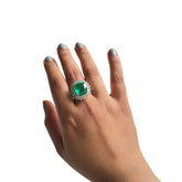 Green Topaz Size Adjustable Ring