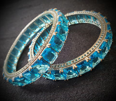 Blue Topaz Bangles (Size: 2.4)