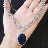Blue Sapphire Necklace Set