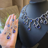 Isla - Amethyst Purple Necklace Set with Earrings