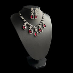 Garnet Red Necklace Set