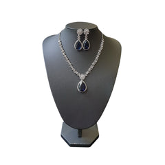 Blue Sapphire Necklace Set with Tikka