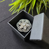 Thea - Dazzling White Cubic Zirconia Size adjustable Statement Ring