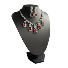 Garnet Red Necklace Set