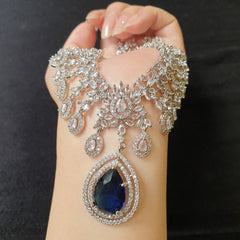 Blue Sapphire Necklace Set