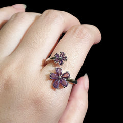 Purple Amethyst Size Adjustable Ring