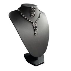 Black Quartz Necklace Set