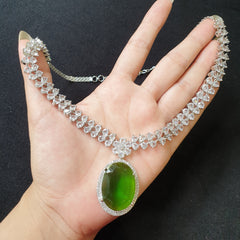 Peridot Green Necklace Set