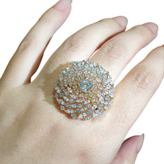 Cubic Zirconia Size Adjustable Ring