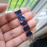 Blue Sapphire Openable Bangle