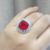 Red Ruby Size Adjustable Ring