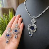 Blue Sapphire Necklace Set
