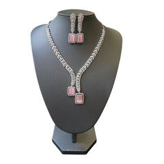 Pink Quartz Necklace Set