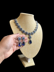 Blue Sapphire Necklace Set