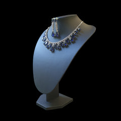Blue Sapphire Necklace Set