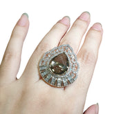 Smokey Quartz Size Adjustable Ring