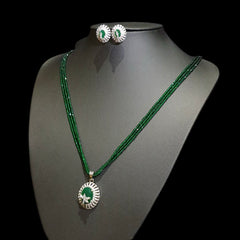 Emerald Green Pendant Set