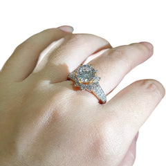 Cubic Zirconia Size Adjustable Ring