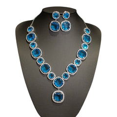 Stunning Blue Topaz Necklace Set