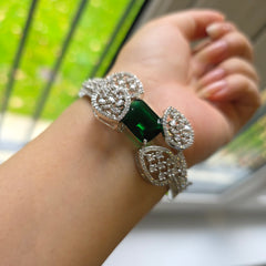 Emerald Green Openable Bangle