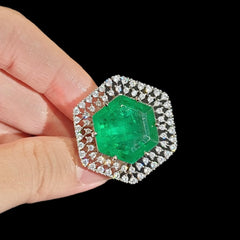 Emerald Green Size Adjustable Ring