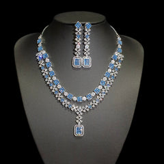Blue Topaz Necklace Set