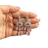 Pink Quartz Earrings