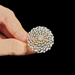 Cubic Zirconia Size Adjustable Ring