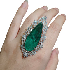 Emerald Green Size Adjustable Ring