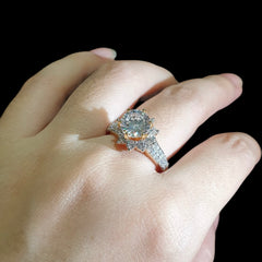 Cubic Zirconia Size Adjustable Ring