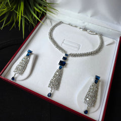 Blue Sapphire Necklace Set