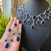 Blue Sapphire Necklace Set