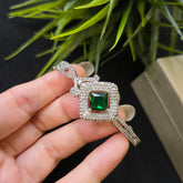 Edith - Emerald Green Openable Bangle