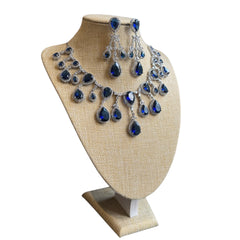 Blue Sapphire Necklace Set