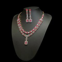 Ruby Red Necklace Set