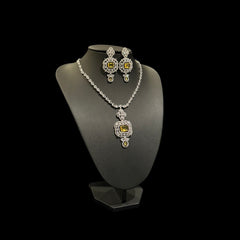Yellow Citrine Necklace Set