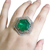 Emerald Green Size Adjustable Ring