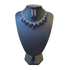Blue Sapphire Necklace Set