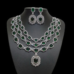 Emerald Green Statement Necklace Set