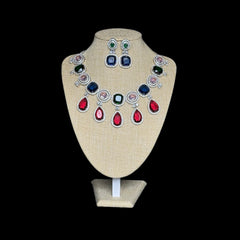 Stunning Necklace Set with Multi Stones