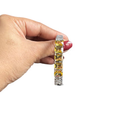 Yellow Citrine Openable Bangle