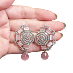 Pink Quartz Earrings