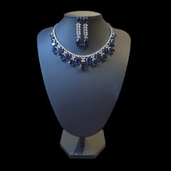 Blue Sapphire Necklace Set
