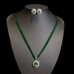 Emerald Green Pendant Set