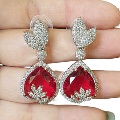 Garnet Red Earrings