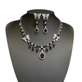 Black Quartz Necklace Set