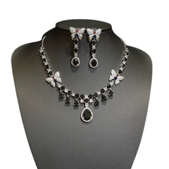 Black Quartz Necklace Set